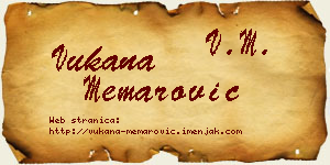 Vukana Memarović vizit kartica